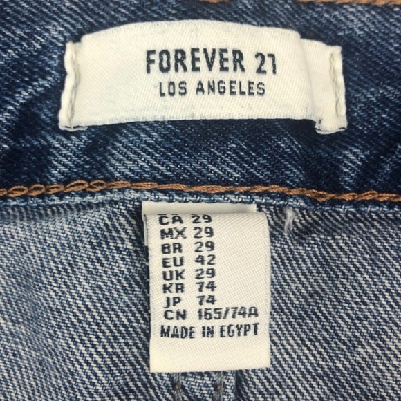 Forever 21 Women’s Classic Denim High Waist Mini Medium Wash Retro Jean Skirt - Picture 10 of 11